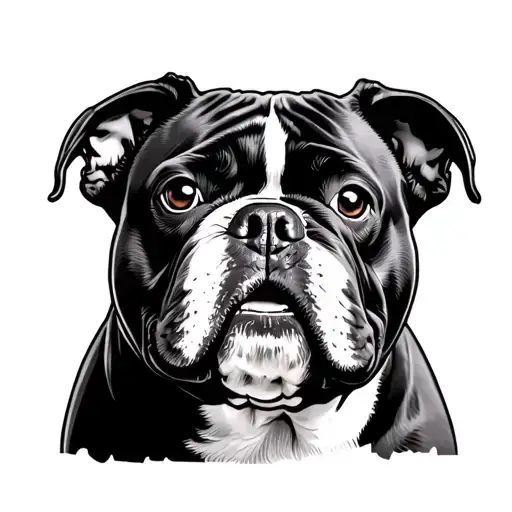 american bully tattoo design idea