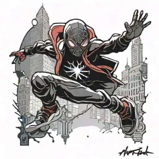 miles morales leap of faith tattoo design idea