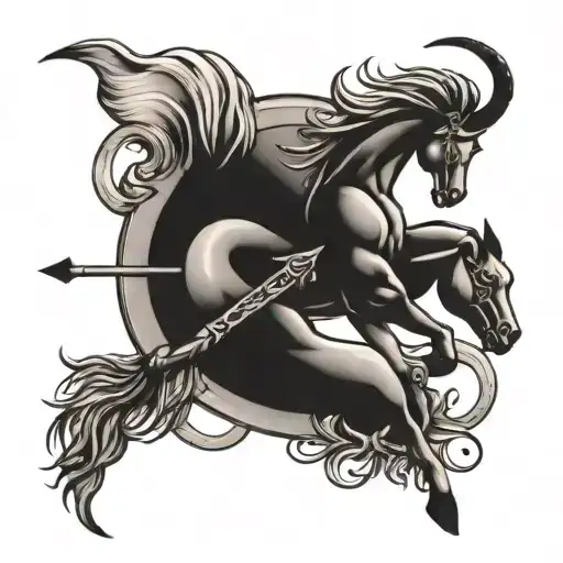 sagittarius with scorpio and cancer tattoo design idea