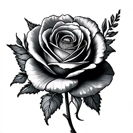 rose, poppy and cosmo flower intertwined tattoo design idea