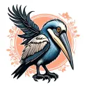 shoebill bird tattoo design idea