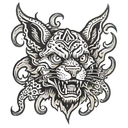 devil dogs tattoo design idea
