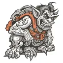troll tattoo design idea