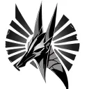 tiny flash tattoo anubis tattoo design idea