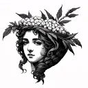 Tyche holding cornucopia tattoo design idea