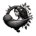 Tyche holding cornucopia tattoo design idea