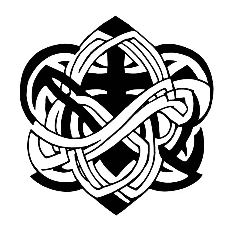 gender neutral Celtic knots and crosses symbolizing family, strength, loyalty, femininity  tattoo design idea