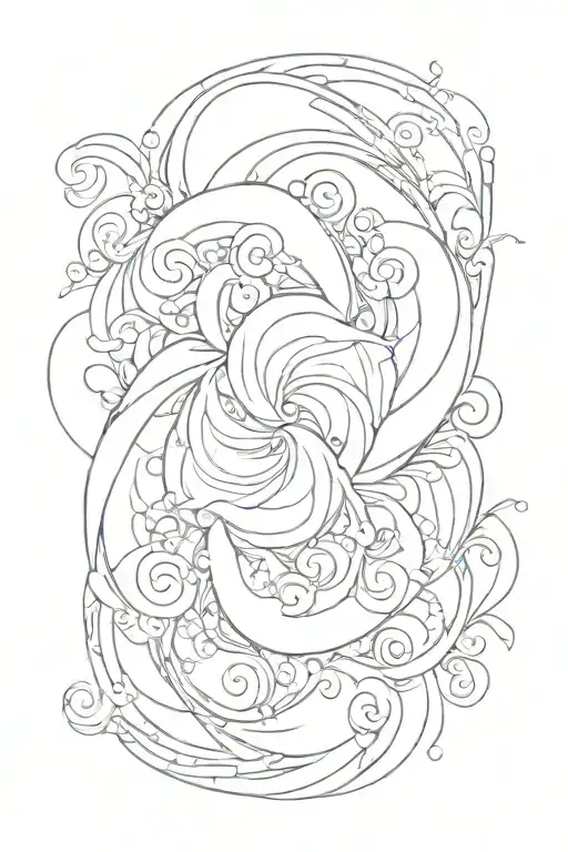 hurricane swirling tattoo design idea