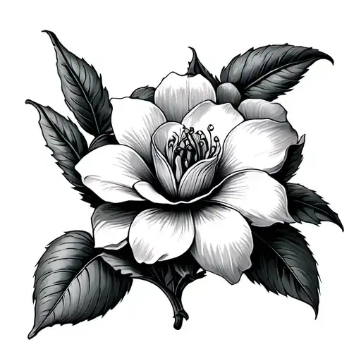 gardenia flower tattoo design idea