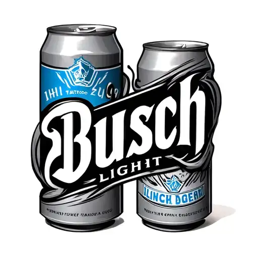 Busch light can tattoo design idea