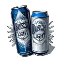 Busch light can tattoo design idea