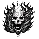 feeling trapped by persistent negative emotions and memories, symbolized by a wildfire tattoo design idea