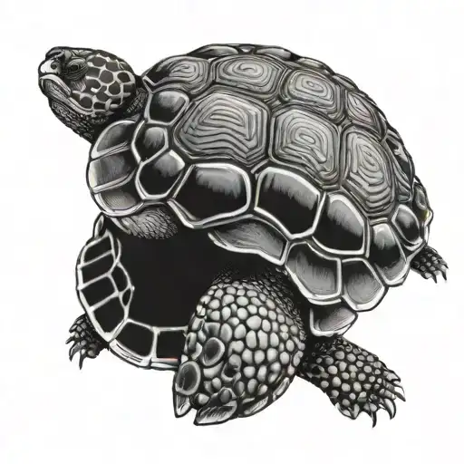 eastern box turtle shell symbolizing the client's love tattoo design idea