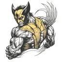 Wolverine minimalist tattoo design idea