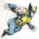 Wolverine minimalist tattoo design idea