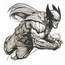 Wolverine minimalist tattoo design idea