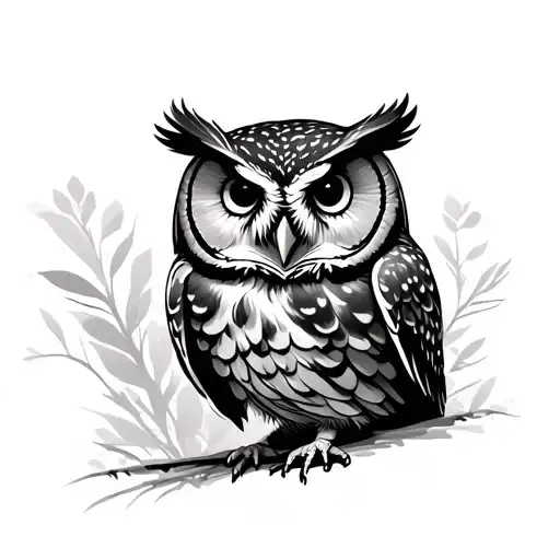 Barred Owl tattoo design idea