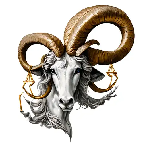 Aries Libra Taurus zodiac symbol intertwined within tattoo design idea