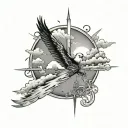 The sky is the limit b inspired is the mindset tattoo design idea