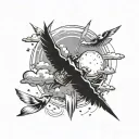 The sky is the limit b inspired is the mindset tattoo design idea