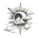 The sky is the limit b inspired is the mindset tattoo design idea