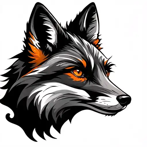 Fox Face tattoo design idea