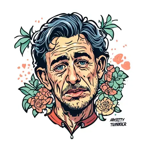 anxiety, overthinking, dad memorial tattoo design idea