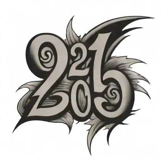 numbers 1965 1973 2004 written tattoo design idea