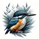 kingfisher tattoo design idea