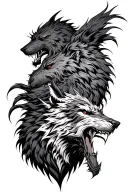 tyr battle with fenrir full shoulder tattoo design idea