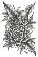 blackout chest piece tattoo design idea