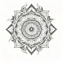 mandala design incorporating elements tattoo design idea