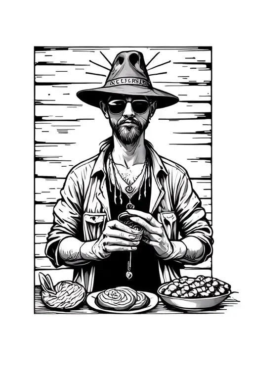 traveller,  humanitarian, spiritual, foodie, hustler tattoo design idea