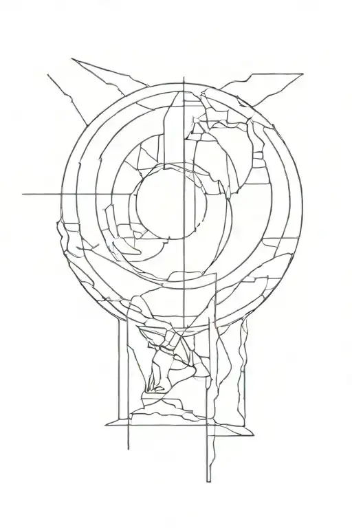 topography lines in star wars tattoo design idea