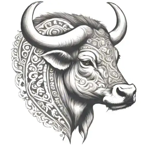 Carabao tattoo design idea