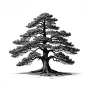 lebanese cedar tree tattoo design idea