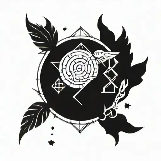 pices , stoic symbols tattoo design idea