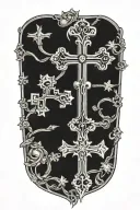 3 nail cross tattoo design idea