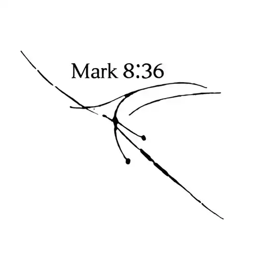 Mark 8:36 tattoo design idea