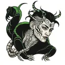 kirti mukh, surrounded by scorpions tattoo design idea