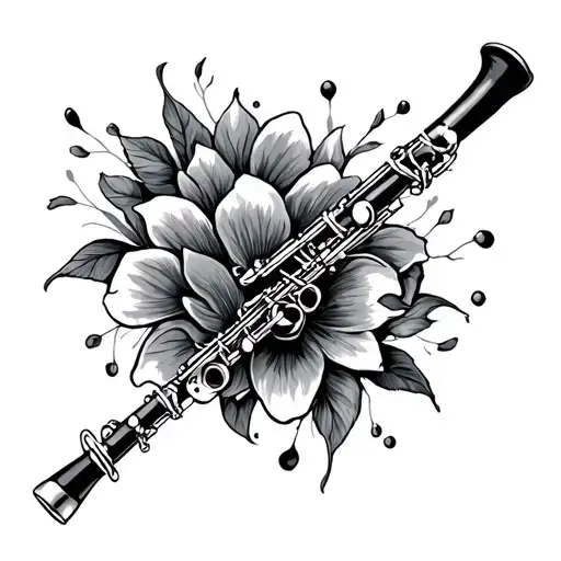 clarinet tattoo design idea