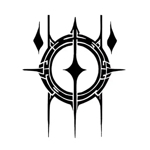 Cyber sigil tattoo design on hand tattoo design idea
