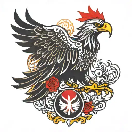 Albanian eagle tattoo design idea