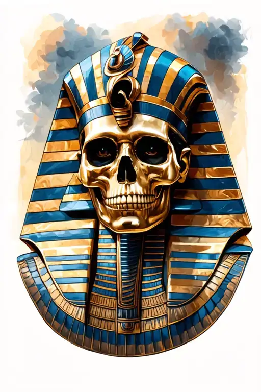 Egyptian Skull (Pharaoh) tattoo design idea
