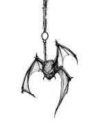 bat hanging upside tattoo design idea