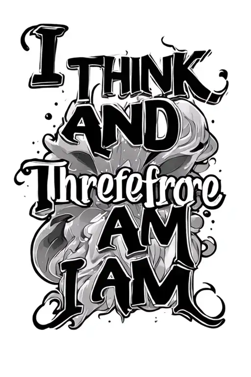 The Pokemon unkown spelling out "I think and therefore I am" tattoo design idea