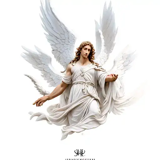 archangel Raphael tattoo design idea