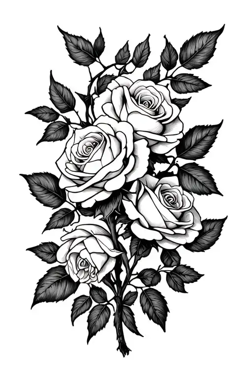 wrapping rose vine tattoo design idea