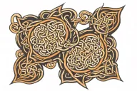 Vertical Symmetrical celtic knotwork tattoo design idea