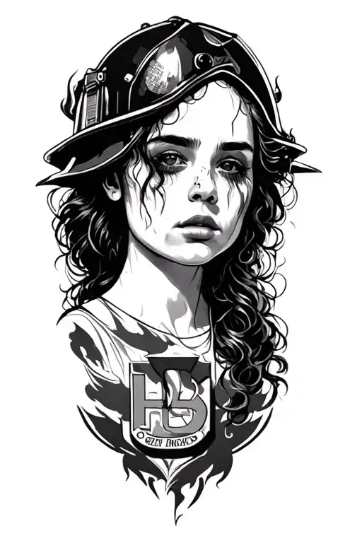 firefighter suicide, depression and anxiety mental health tattoo design idea